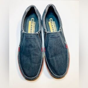 Skechers Relaxed Fit Memory Foam Men's Blue Jean Slip-On Shoes Size 11.5